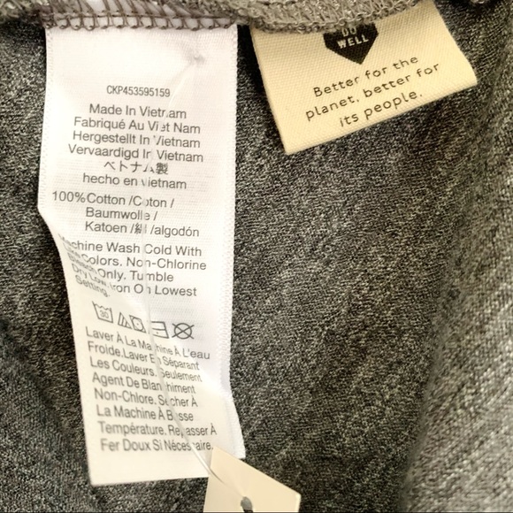 NWT Madewell Cotton V-Neck Pocket Tee Small Gray - Picture 10 of 10